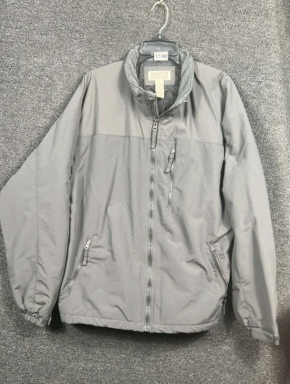 Duluth Trading Grab Fleece Lined Jacket Mens Size XL Green Full Zip Windproof